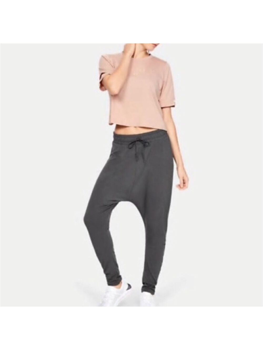 NWT Under Armour Misty Copeland Ballet Relaxed Gray Harem Pant Dance Yoga S